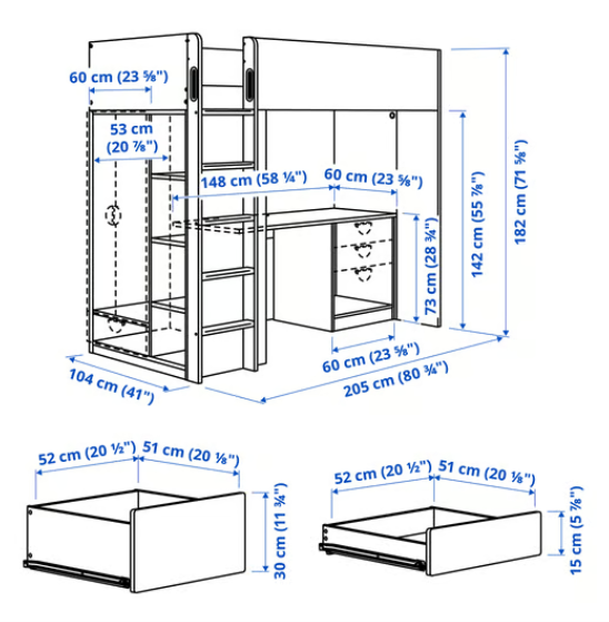 Dimensions Mezzanine IKEA